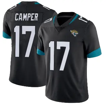 ＃17 Men's Cam Camper Black Limited Jacksonville Jaguars Vapor Untouchable Jersey