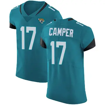 ＃17 Men's Cam Camper Teal Elite Jacksonville Jaguars Vapor Untouchable Alternate Jersey