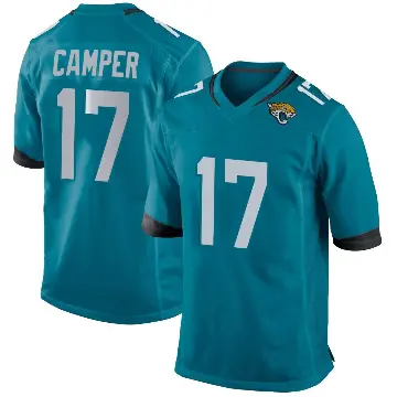 ＃17 Men's Cam Camper Teal Game Jacksonville Jaguars Jersey