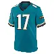 ＃17 Men's Cam Camper Teal Game Jacksonville Jaguars Prowler Throwback Jersey