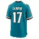 ＃17 Men's Cam Camper Teal Game Jacksonville Jaguars Prowler Throwback Jersey