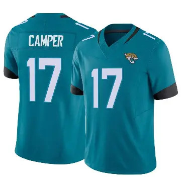 ＃17 Men's Cam Camper Teal Limited Jacksonville Jaguars Vapor F.U.S.E. Jersey