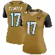 ＃17 Women's Cam Camper Gold Legend Jacksonville Jaguars Color Rush Bold Jersey