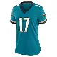 ＃17 Women's Cam Camper Teal Game Jacksonville Jaguars Prowler Throwback Jersey