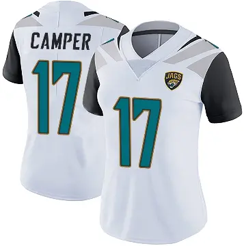 ＃17 Women's Cam Camper White Limited Jacksonville Jaguars Vapor Untouchable Jersey