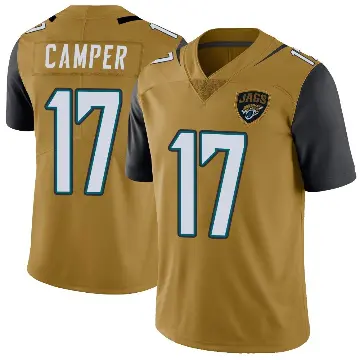 ＃17 Youth Cam Camper Gold Limited Jacksonville Jaguars Color Rush Vapor Untouchable Jersey