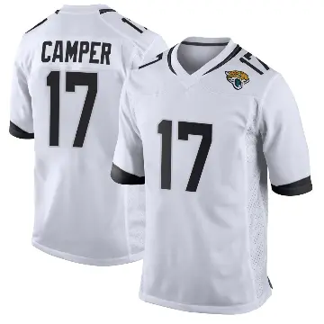 ＃17 Youth Cam Camper White Game Jacksonville Jaguars Jersey