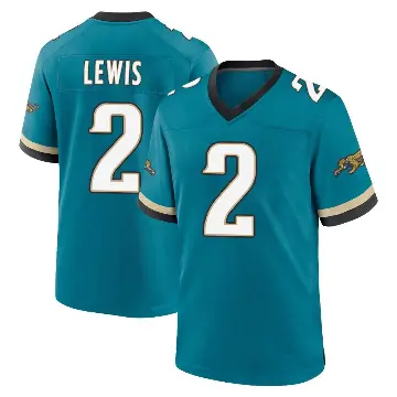 ＃2 Youth Jourdan Lewis Teal Game Jacksonville Jaguars Prowler Throwback Jersey