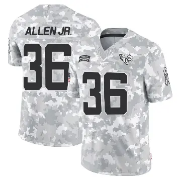 ＃36 Men's LeQuint Allen Jr. Arctic Camo Limited Jacksonville Jaguars 2024 Salute to Service Jersey
