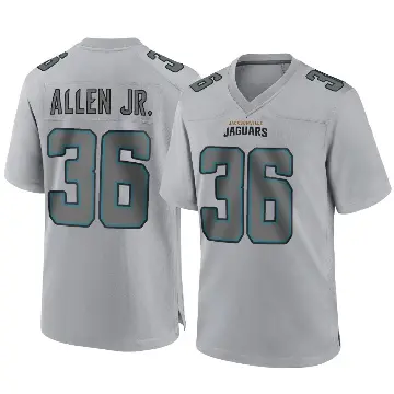 ＃36 Men's LeQuint Allen Jr. Gray Game Jacksonville Jaguars Atmosphere Fashion Jersey