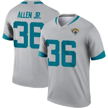 ＃36 Men's LeQuint Allen Jr. Legend Jacksonville Jaguars Silver Inverted Jersey