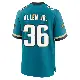 ＃36 Men's LeQuint Allen Jr. Teal Game Jacksonville Jaguars Prowler Throwback Jersey
