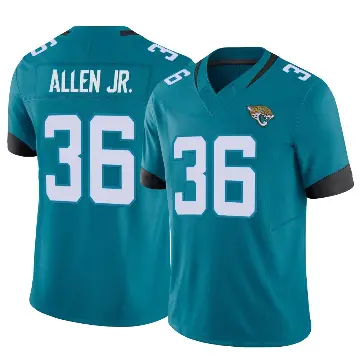 ＃36 Men's LeQuint Allen Jr. Teal Limited Jacksonville Jaguars Vapor F.U.S.E. Jersey