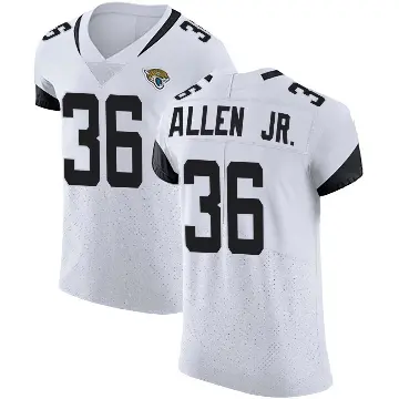＃36 Men's LeQuint Allen Jr. White Elite Jacksonville Jaguars Vapor Untouchable Road Jersey