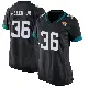 ＃36 Women's LeQuint Allen Jr. Black Game Jacksonville Jaguars Jersey