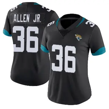 ＃36 Women's LeQuint Allen Jr. Black Limited Jacksonville Jaguars Vapor Untouchable Jersey