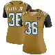 ＃36 Women's LeQuint Allen Jr. Gold Legend Jacksonville Jaguars Color Rush Bold Jersey