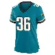 ＃36 Women's LeQuint Allen Jr. Teal Game Jacksonville Jaguars Prowler Throwback Jersey