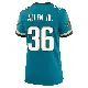 ＃36 Women's LeQuint Allen Jr. Teal Game Jacksonville Jaguars Prowler Throwback Jersey