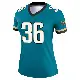 ＃36 Women's LeQuint Allen Jr. Teal Legend Jacksonville Jaguars Prowler Throwback Jersey