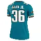 ＃36 Women's LeQuint Allen Jr. Teal Legend Jacksonville Jaguars Prowler Throwback Jersey