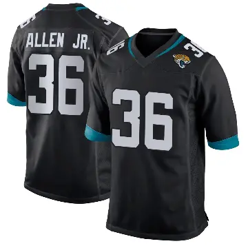 ＃36 Youth LeQuint Allen Jr. Black Game Jacksonville Jaguars Jersey