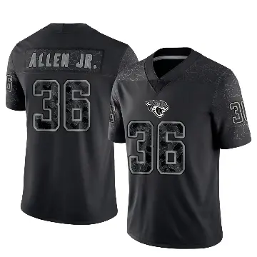 ＃36 Youth LeQuint Allen Jr. Black Limited Jacksonville Jaguars Reflective Jersey