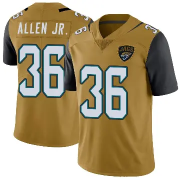 ＃36 Youth LeQuint Allen Jr. Gold Limited Jacksonville Jaguars Color Rush Vapor Untouchable Jersey