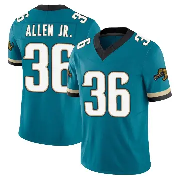 ＃36 Youth LeQuint Allen Jr. Teal Limited Jacksonville Jaguars Prowler Throwback Vapor F.U.S.E. Jersey