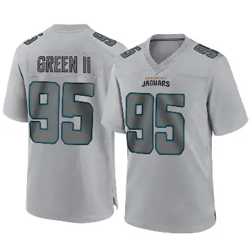 ＃95 Men's B.J. Green II Gray Game Jacksonville Jaguars Atmosphere Fashion Jersey